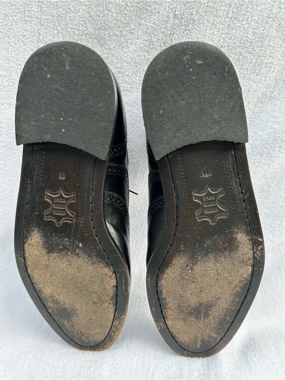 Oakton Classics Black Men's Wingtip Dress Shoes Size 11